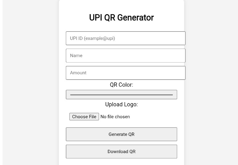 Free Upi Qr code generator
